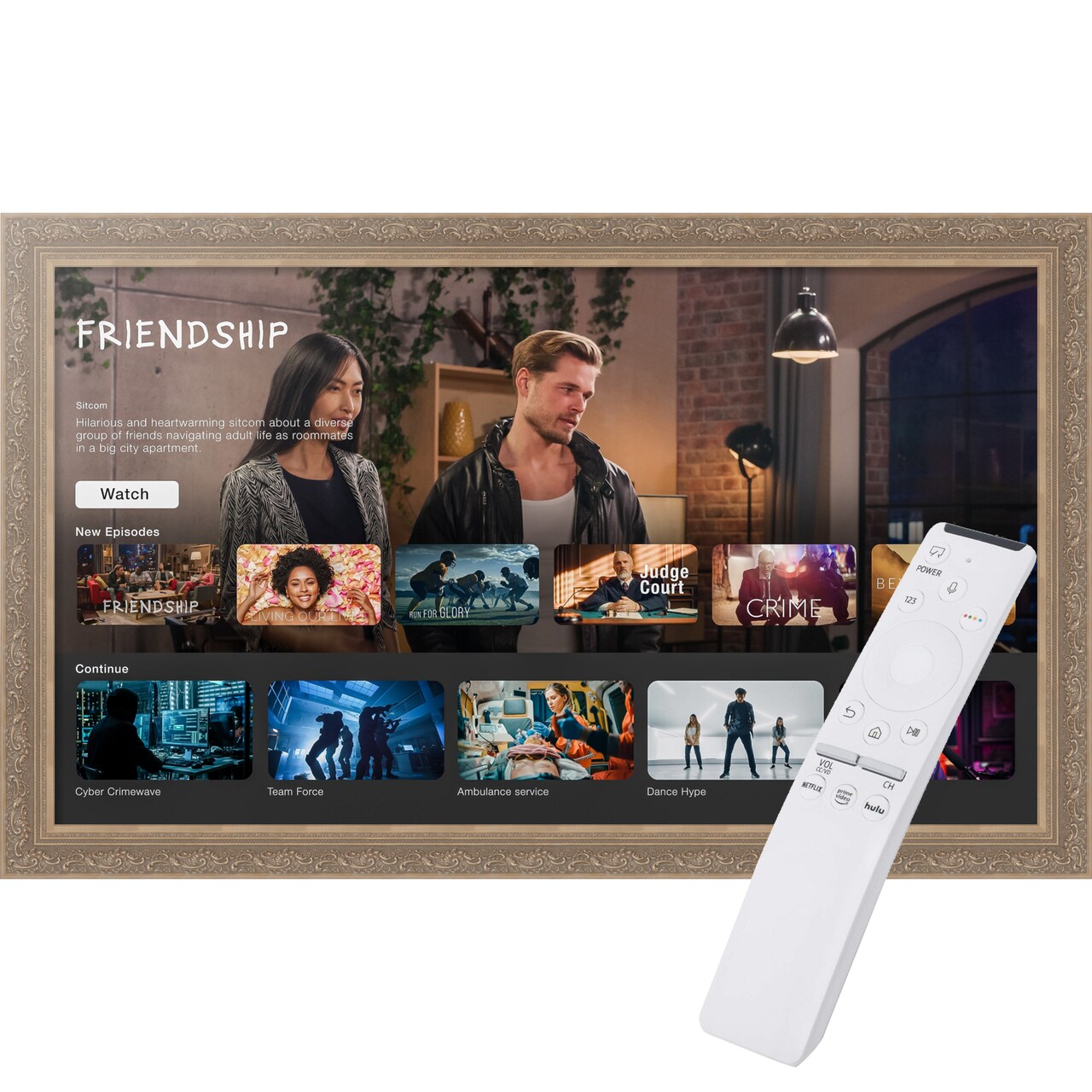 The Samsung Frame TV 55 inch TV Frame, Ornate Frame TV (Fits 2021-2025 Models)